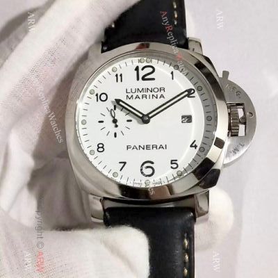 Fake Panerai Luminor Marina 44mm Watch SS White Dial PAM 499